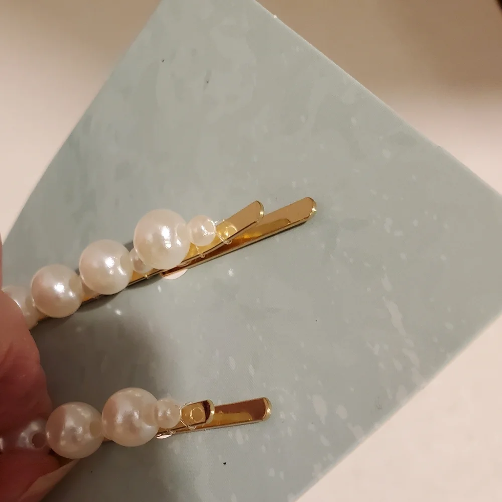 Set Of Two Pks Of Faux Jeweled Hair Bobby Pins